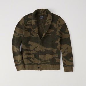 Abercrombie & Fitch Cardigan in Camoflauge